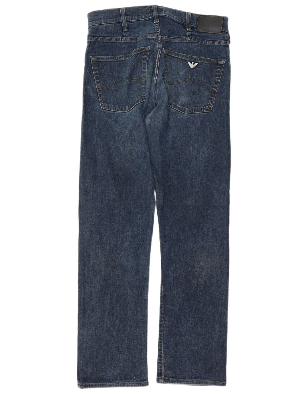 Armani muške indigo ravne traperice W31 L29 tamnoplavi pamuk