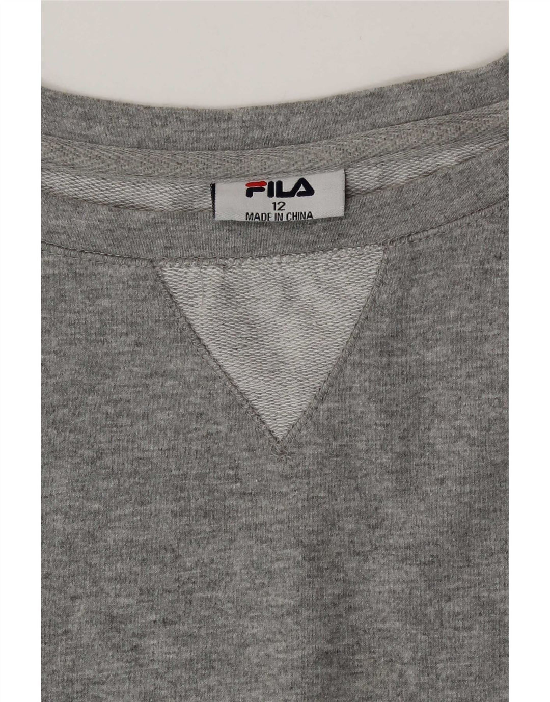 Fila Womens Sweatshirt Jumper UK 12 Medium Grey Colourblock