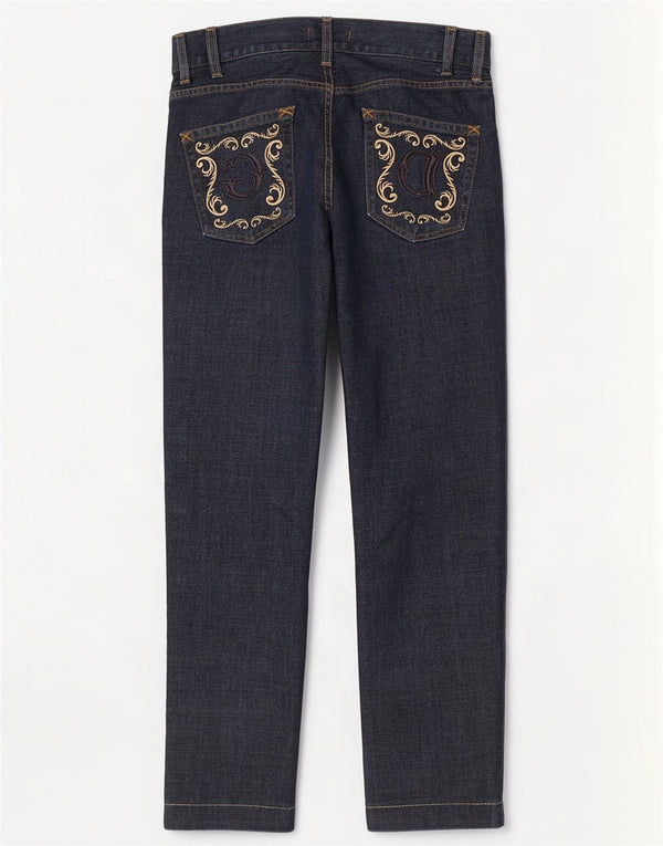 Dolce & Gabbana ženske uske traperice IT 46 Large W30 L29 tamnoplavi pamuk