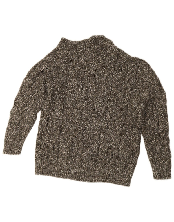 Zara pulover s okruglim izrezom za djevojčice 11-12 godina, sivi flekasti pamuk