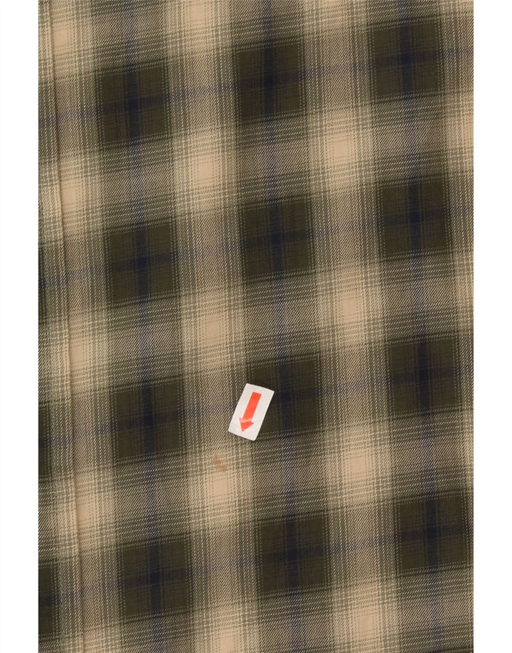 NAUTICA Mens Shirt XL Khaki Check Cotton Vintage Nautica and Second-Hand Nautica from Messina Hembry 
