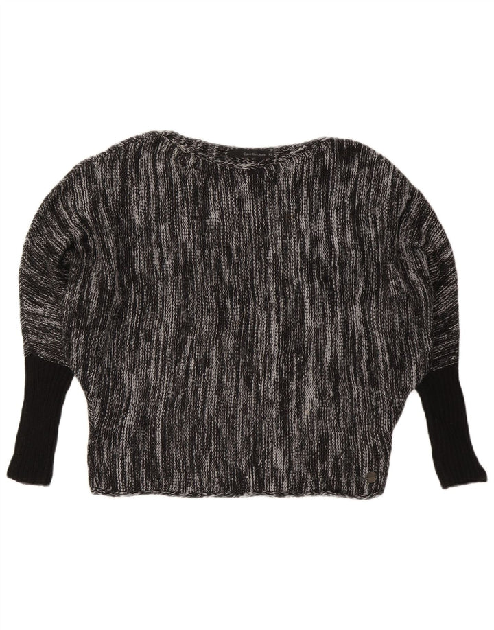 CALVIN KLEIN JEANS Ženski džemper s lađastim izrezom UK 6 XS sivo s pjegama