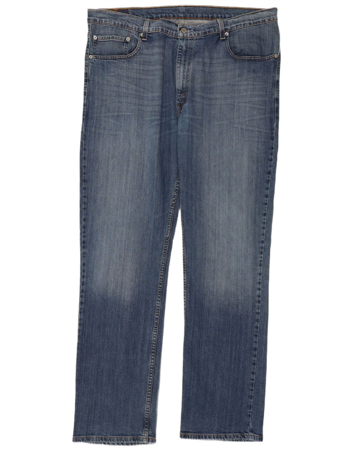 Levi's muške 752 ravne traperice W42 L34 plavi pamuk
