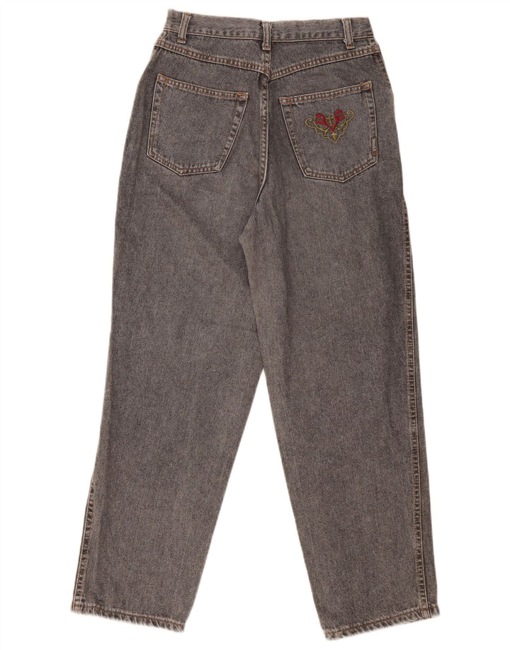 Vintage ženske sužene traperice visokog struka IT 46 Large W28 L29 Sivi pamuk