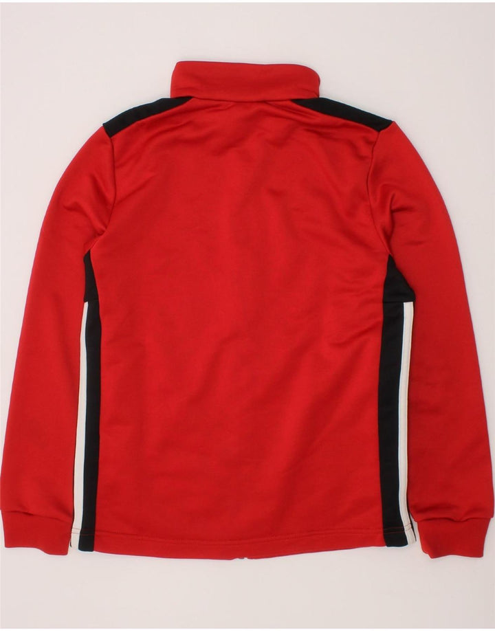 ADIDAS Boys Tracksuit Top Jacket 11-12 Years Red Colourblock Polyester Vintage Adidas and Second-Hand Adidas from Messina Hembry 