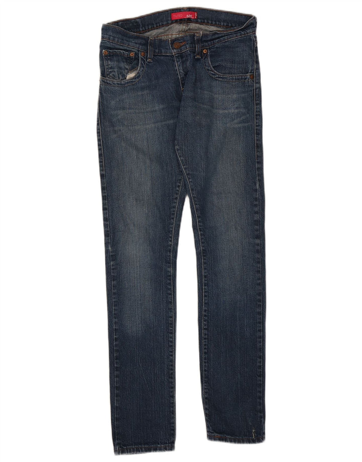 Levi's ženske 504 nagnute uske traperice US 5 srednje W30 L32 plavi pamuk