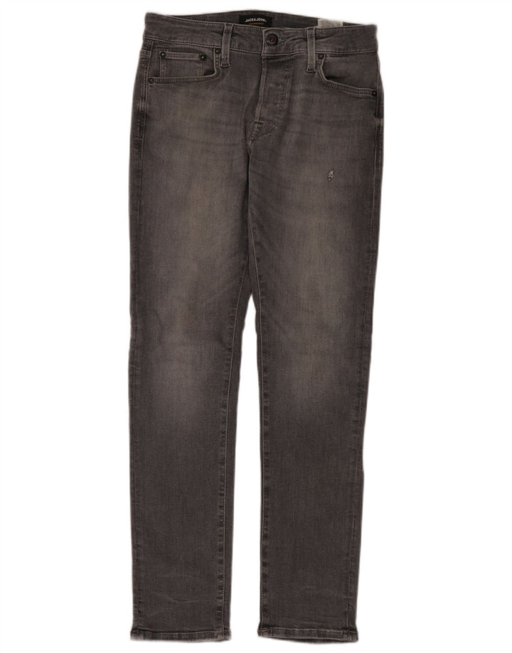 JACK & JONES Muške uske traperice W28 L30 sivi pamuk