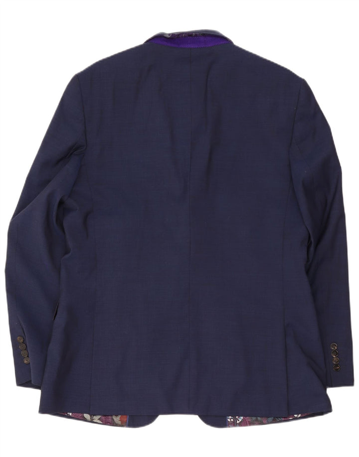 Ted Baker Muški sako sa 2 gumba UK 44 2XL Mornarsko plava vuna