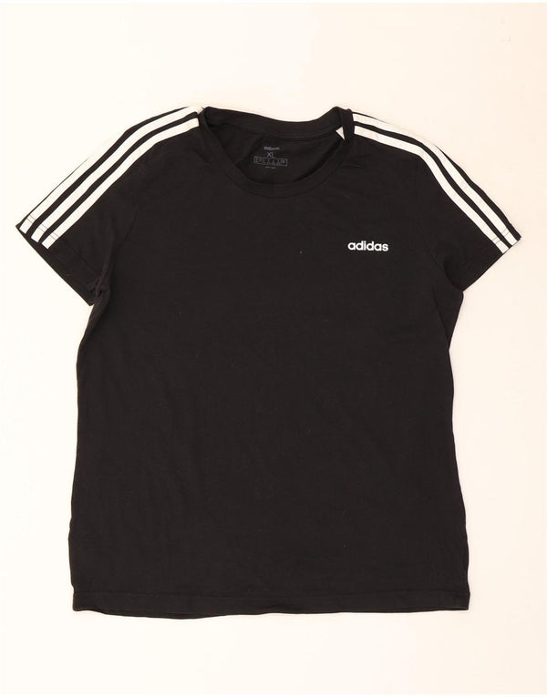 ADIDAS ženska majica kratkih rukava UK 20/22 XL crni pamuk