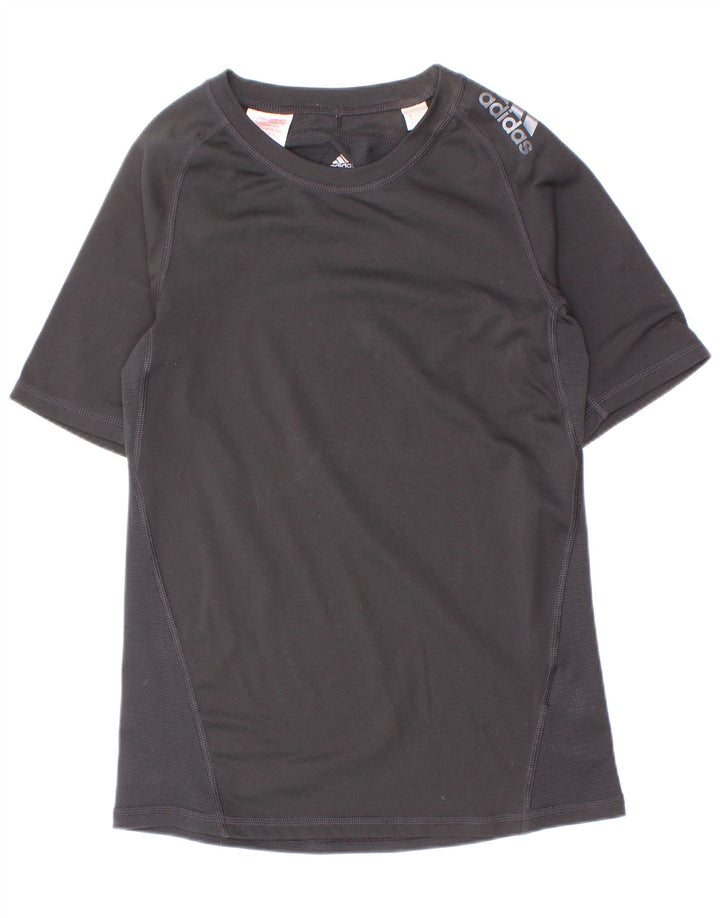 Adidas Boys Climacool T-Shirt Top 11-12 Years Black Poliester