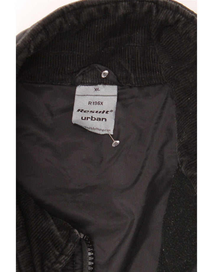 Vintage muška prošivena jakna UK 42 XL crni najlon
