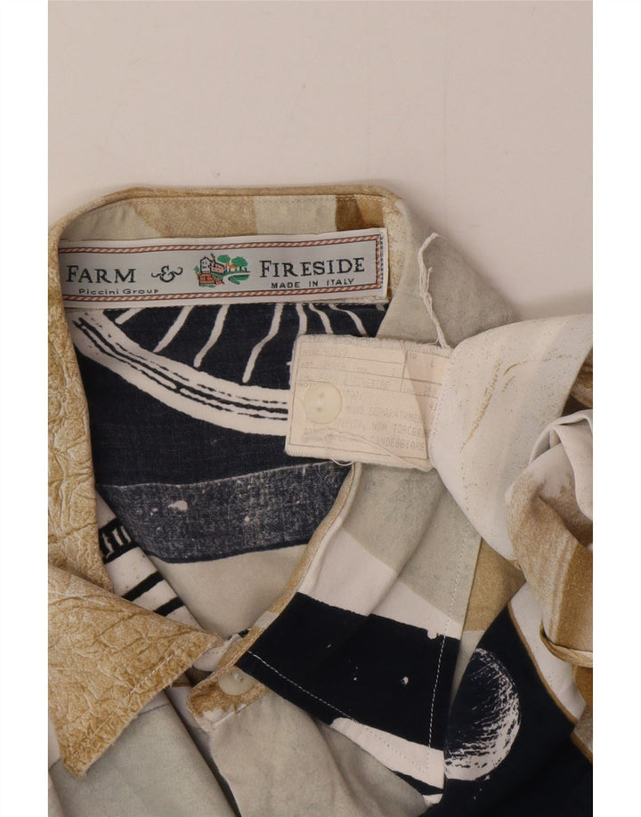 Vintage muška košulja kratkih rukava velika raznobojna patchwork viskoza