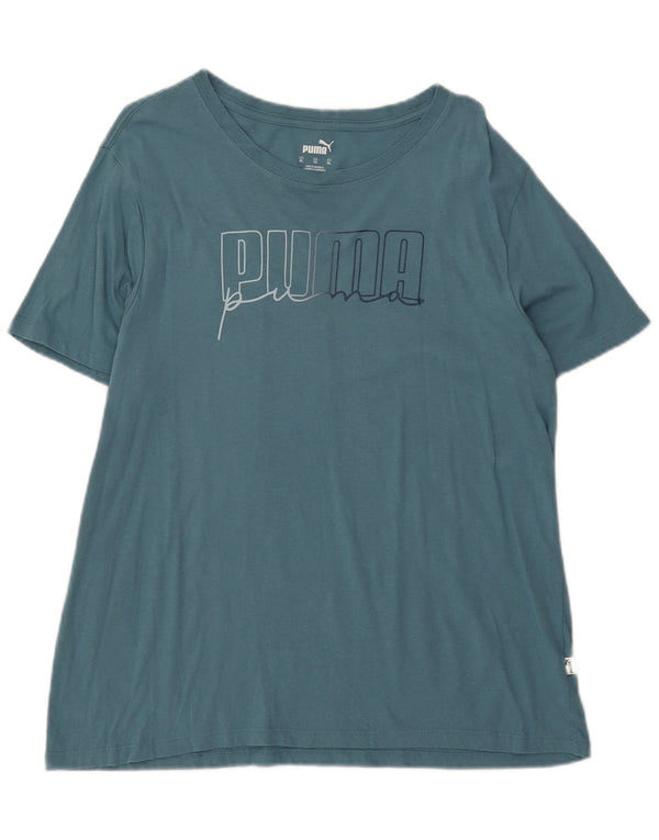 PUMA ženska majica kratkih rukava s grafičkim motivima UK 18 XL plava
