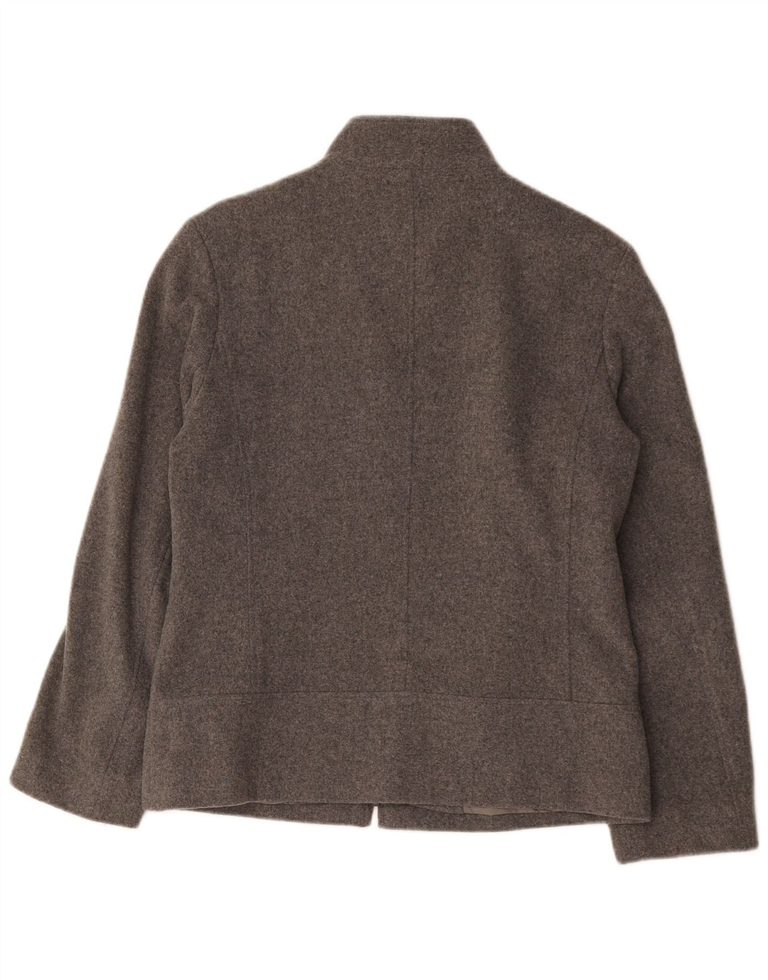Marks & Spencer ženska prevelika bomber jakna UK 10 Mala siva vunena
