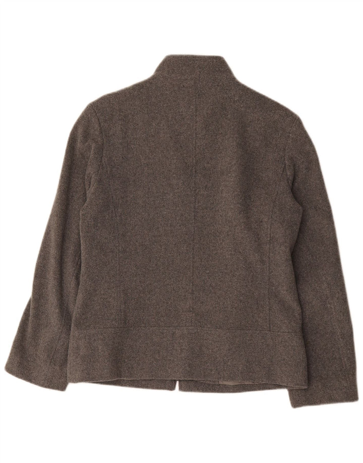 Marks & Spencer ženska prevelika bomber jakna UK 10 Mala siva vunena