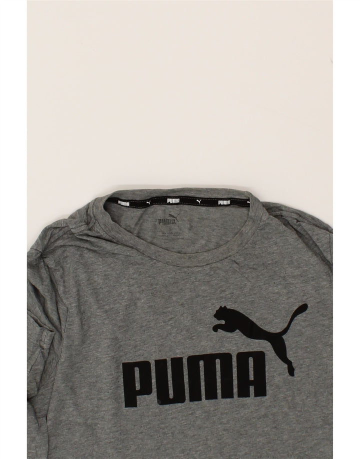 PUMA Mens Graphic T-Shirt Top Small Grey Vintage Puma and Second-Hand Puma from Messina Hembry 