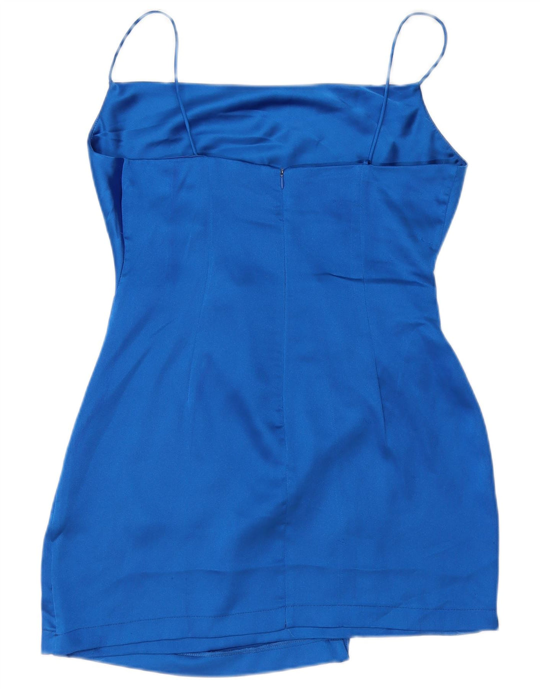 ZARA Womens Asymmetric Off Shoulder Top UK 14 Large Blue