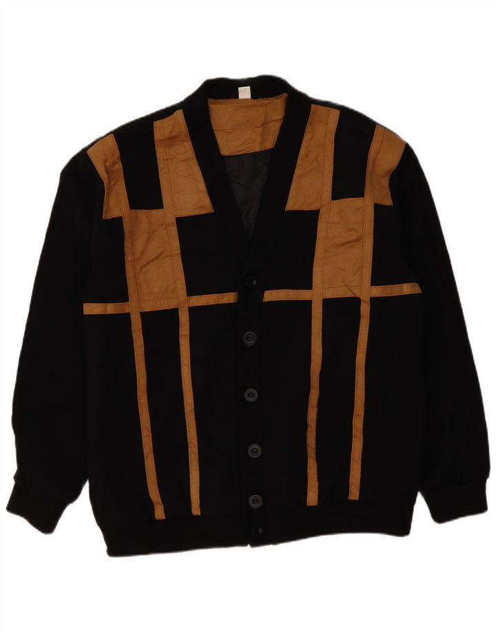 VINTAGE muška bomber jakna UK 42 XL crni poliester u boji