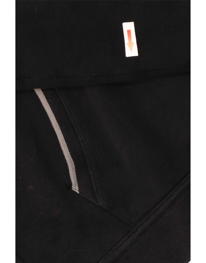 Armani muški pulover s kapuljačom na patentni zatvarač veliki crni pamuk