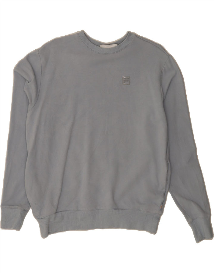 FILA Womens Oversized Sweatshirt Jumper UK 10 Small Grey Cotton Vintage Fila and Second-Hand Fila from Messina Hembry 