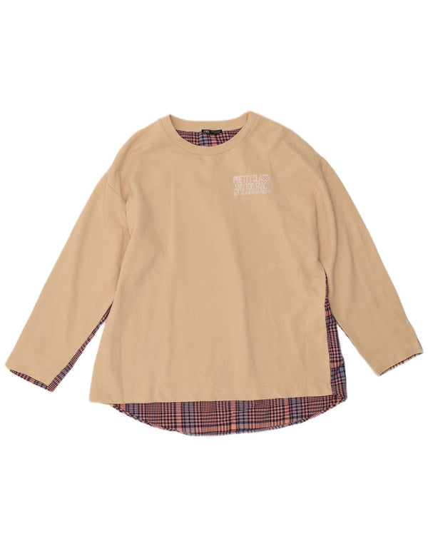 ZARA Ženska majica slobodnog kroja UK 14 srednje bež boje