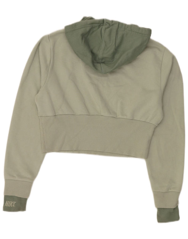 Nike Ženska kratko majica s kapuljačom UK 10 Small Green Colourblock Pamuk