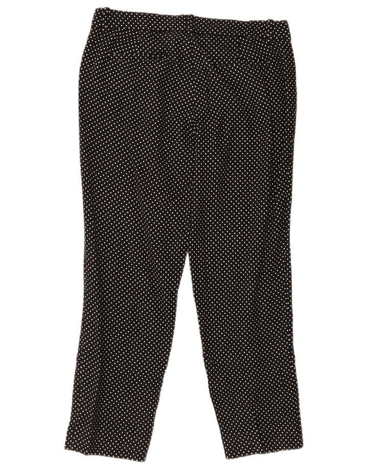 J. CREW Ženske uske Capri hlače US 6 srednje W30 L25 crne na točkice