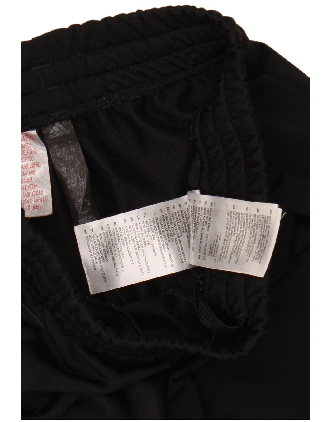 ADIDAS Girls Tracksuit Trousers 7-8 Years Black Polyester