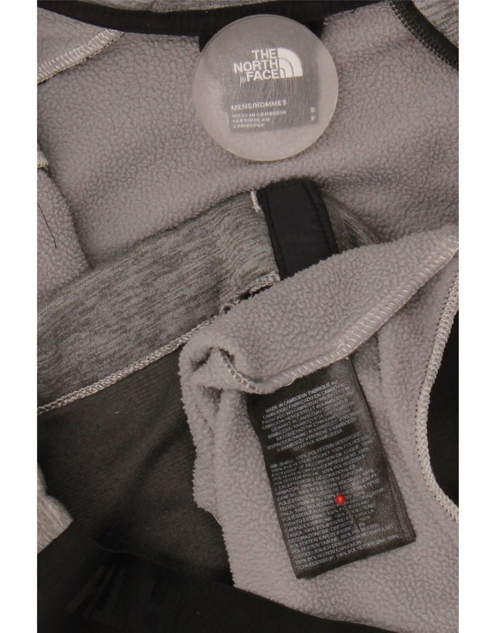 The North Face muški pulover s kapuljačom s patentnim zatvaračem mali sivi poliester u blokovima boja