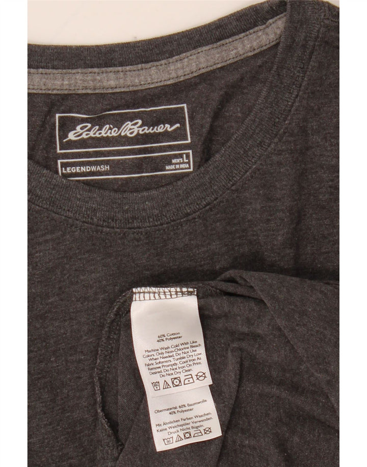 EDDIE BAUER Muška majica dugih rukava, veliki sivi pamuk