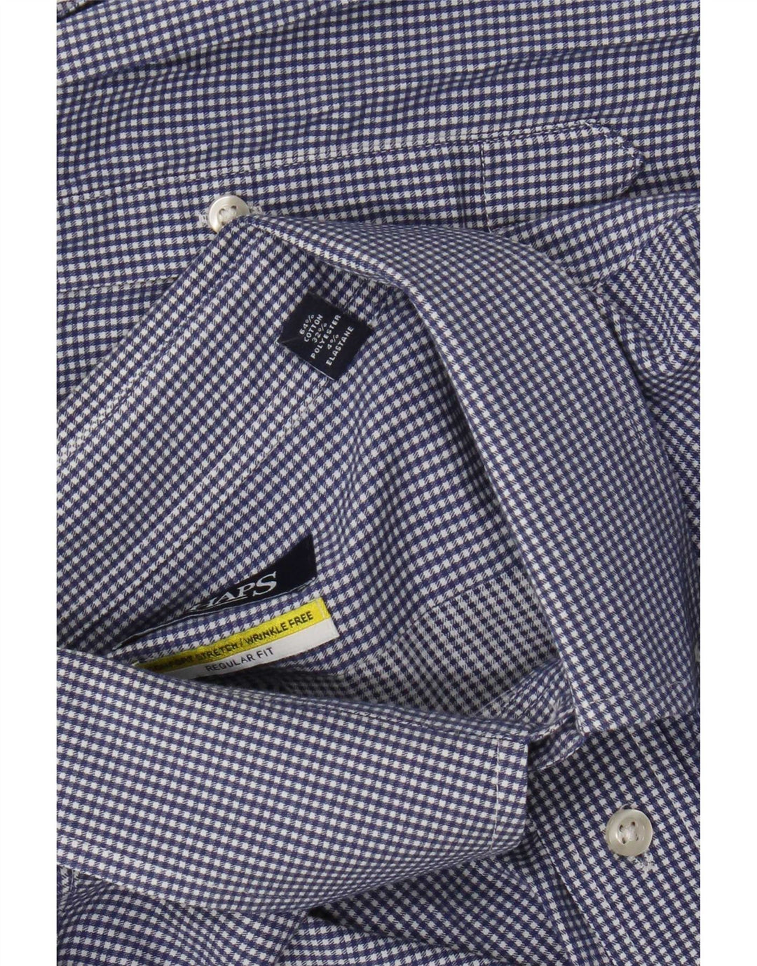 Chaps muška majica standardnog kroja veličina 18 2XL plavi pamuk od ginghama
