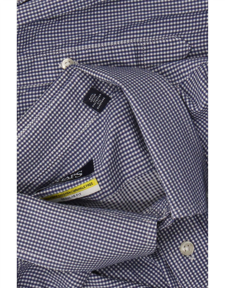 Chaps muška majica standardnog kroja veličina 18 2XL plavi pamuk od ginghama