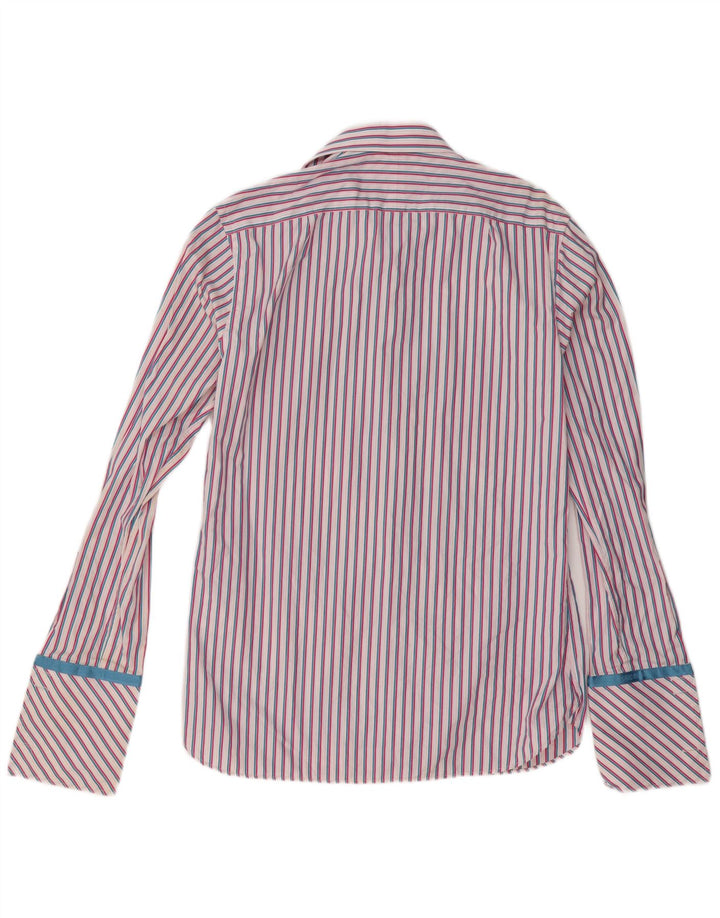 Muška svečana košulja Ted Baker, veličina 39 15 1/2 srednje ružičasto pamuk na pruge