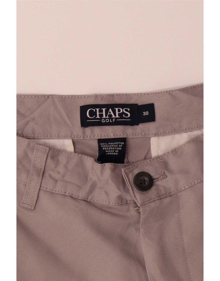 Chaps Muške chino kratke hlače W30 srednje sivi poliester