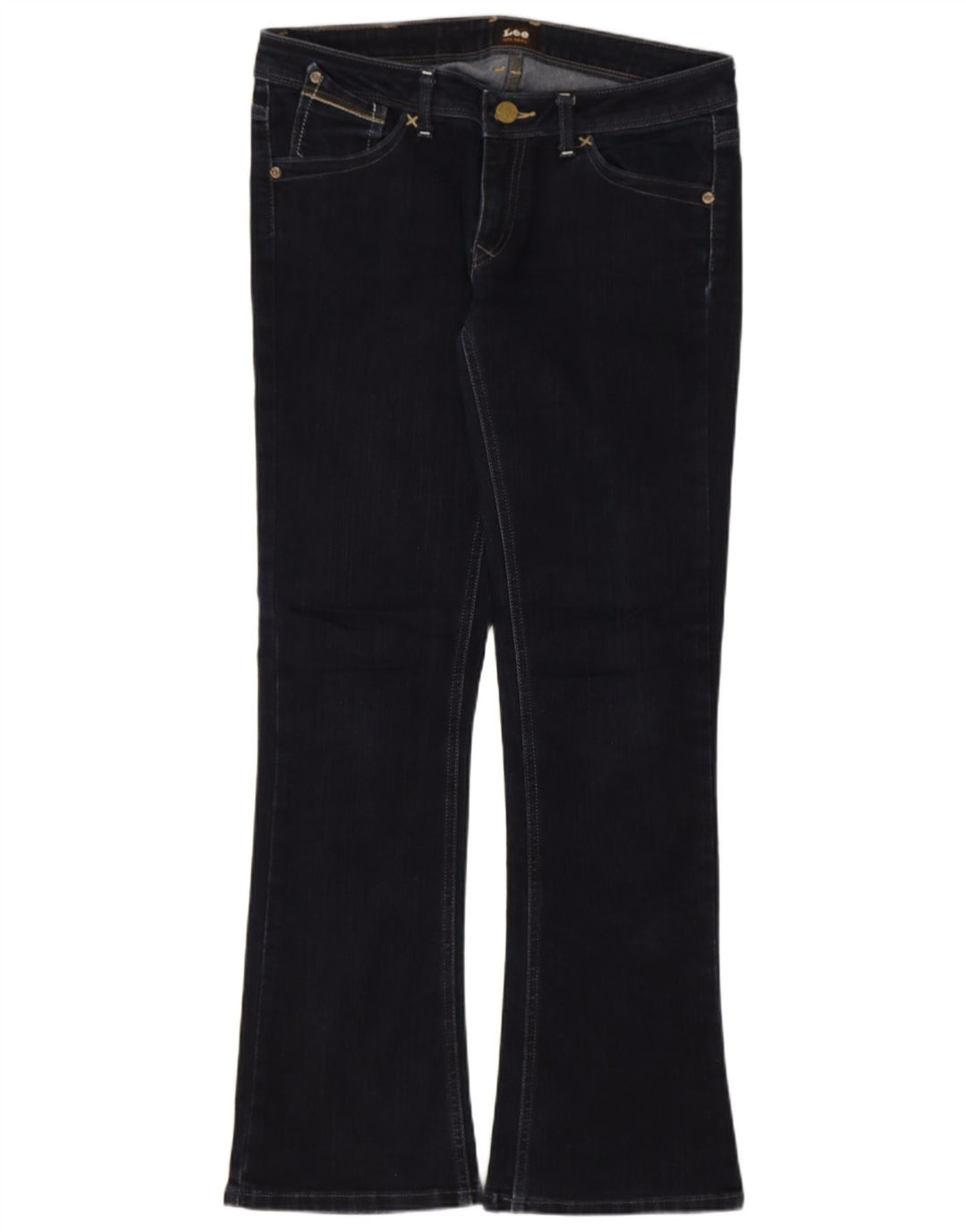 Ženske traperice Lee Bootcut W30 L30 tamnoplavi pamuk