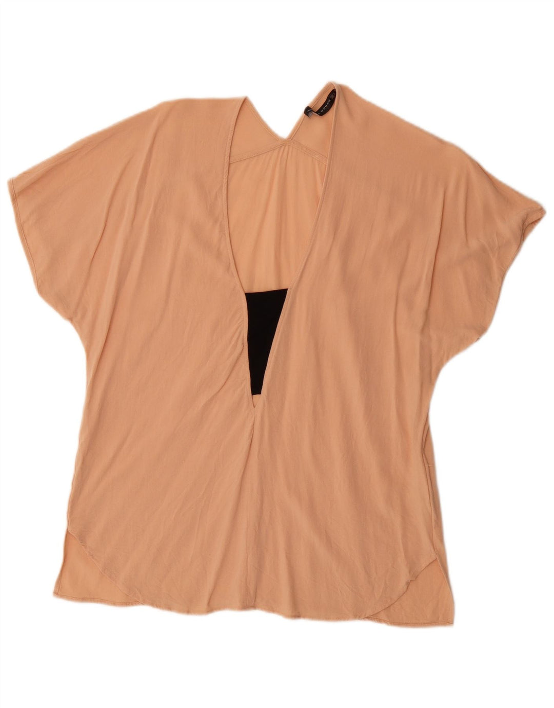 Zara ženski gornji dio bluze UK 16 velika ružičasta viskoza