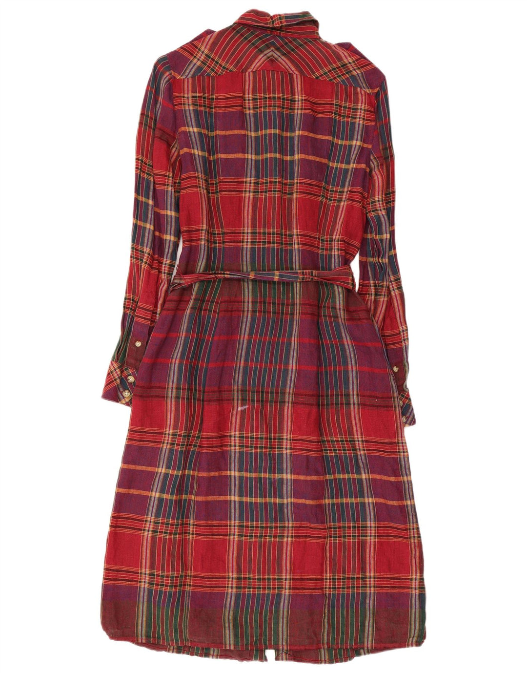 RALPH LAUREN Ženska vojna košulja haljina US 4 Mala crvena karirana platna