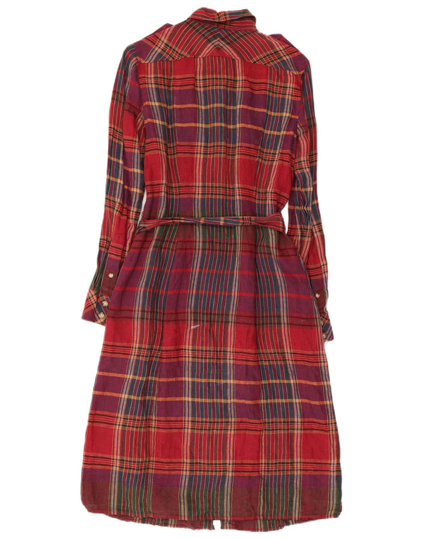 RALPH LAUREN Ženska vojna košulja haljina US 4 Mala crvena karirana platna