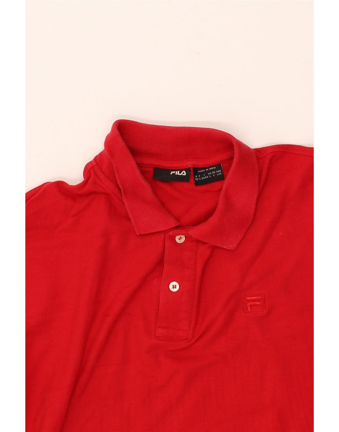 FILA Mens Polo Shirt Large Red Cotton Vintage Fila and Second-Hand Fila from Messina Hembry 