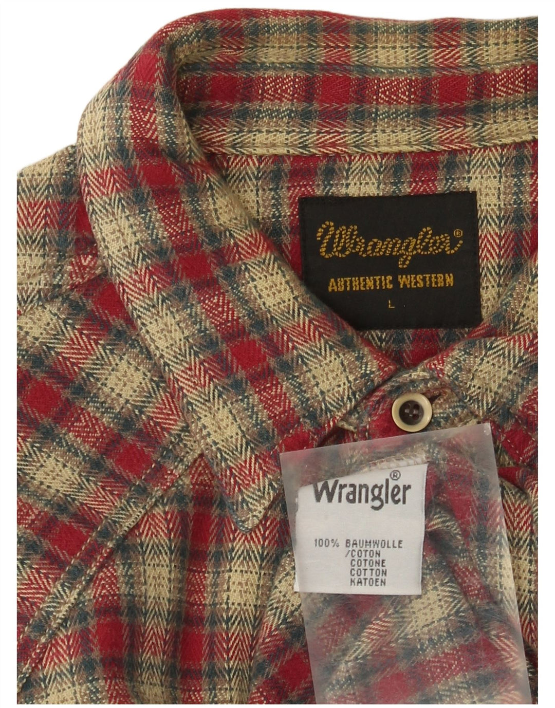 Wrangler muška flanelska košulja, veliki crveni karirani pamuk