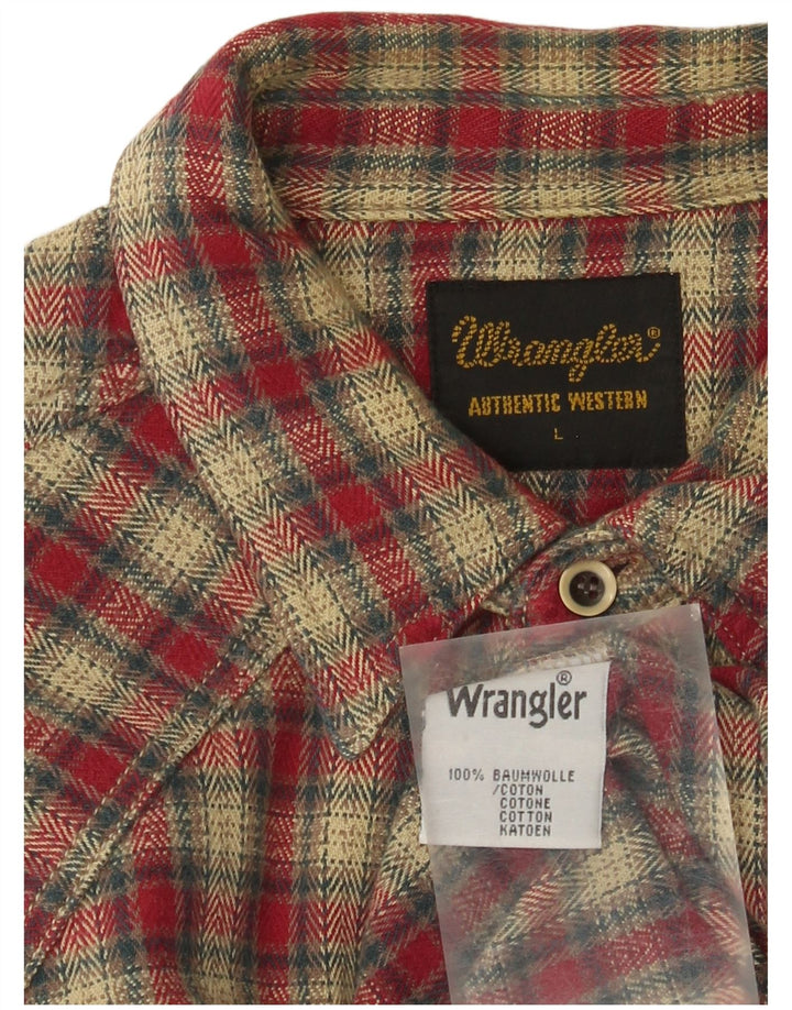 Wrangler muška flanelska košulja, veliki crveni karirani pamuk