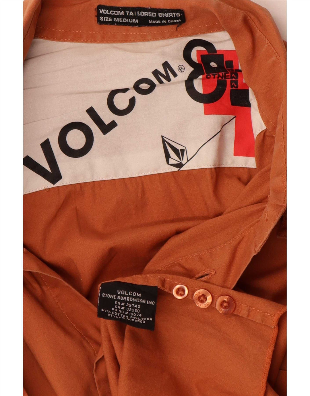 Volcom muška košulja srednje narančaste boje
