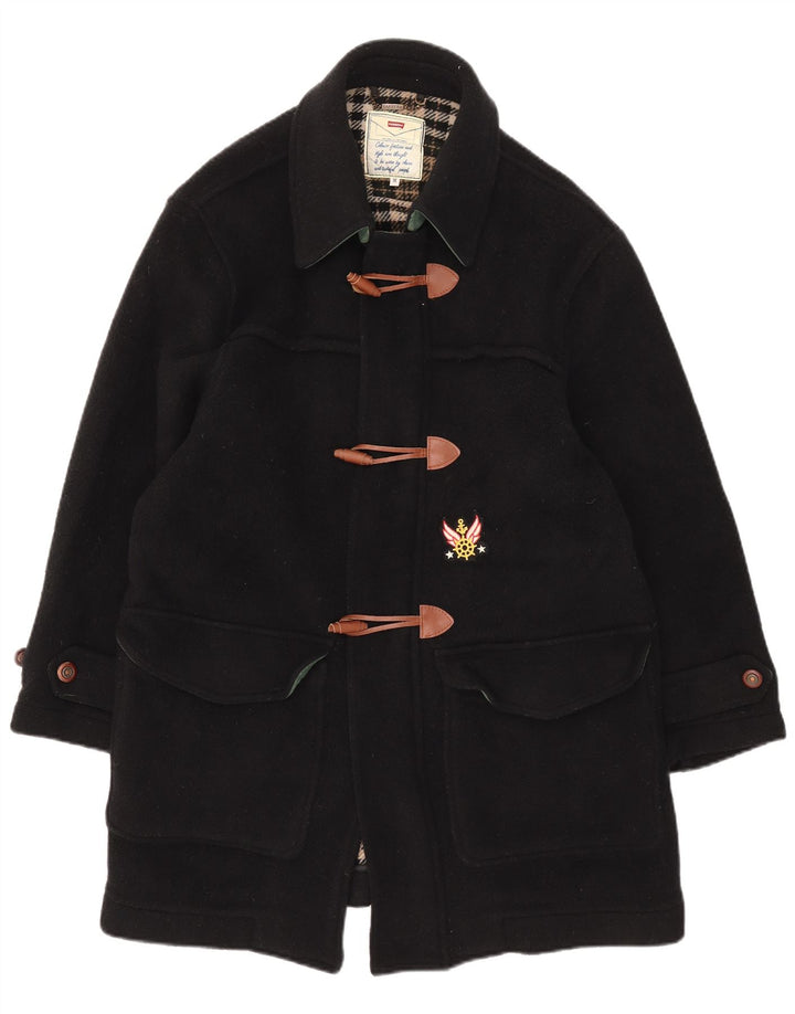 CARRERA Muški Duffle Coat UK 38 Srednja crna vuna