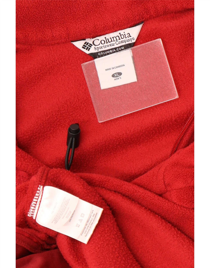 Columbia muška flis jakna UK 42 XL crveni poliester