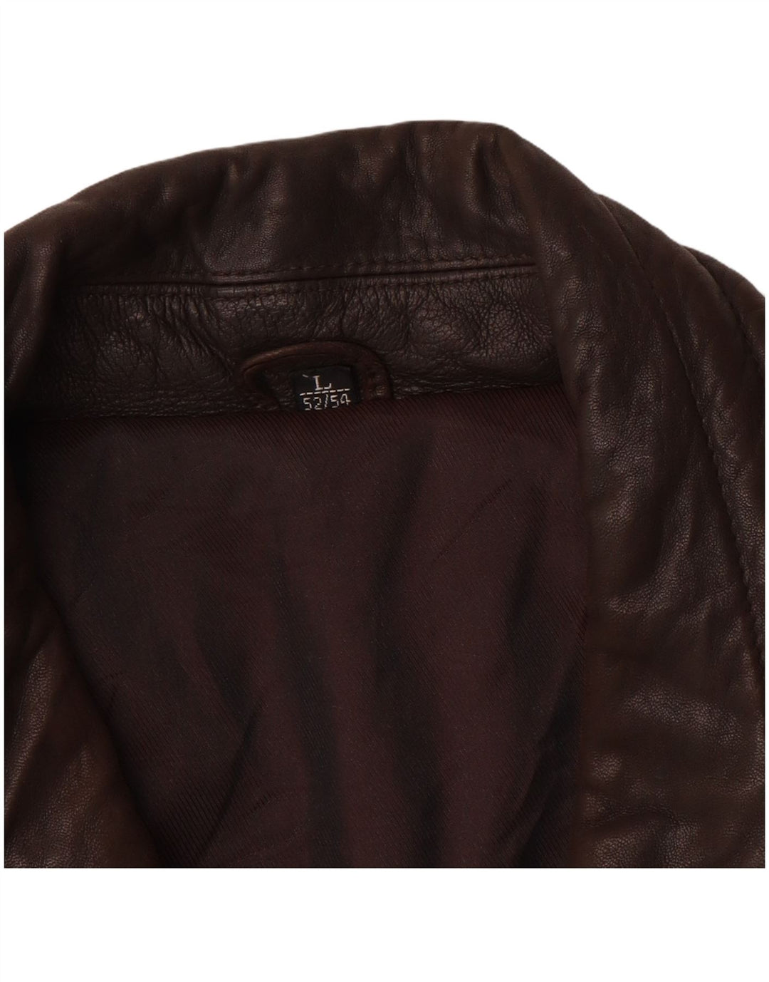 VINTAGE Mens Leather Jacket IT 52/54 Large Brown Leather