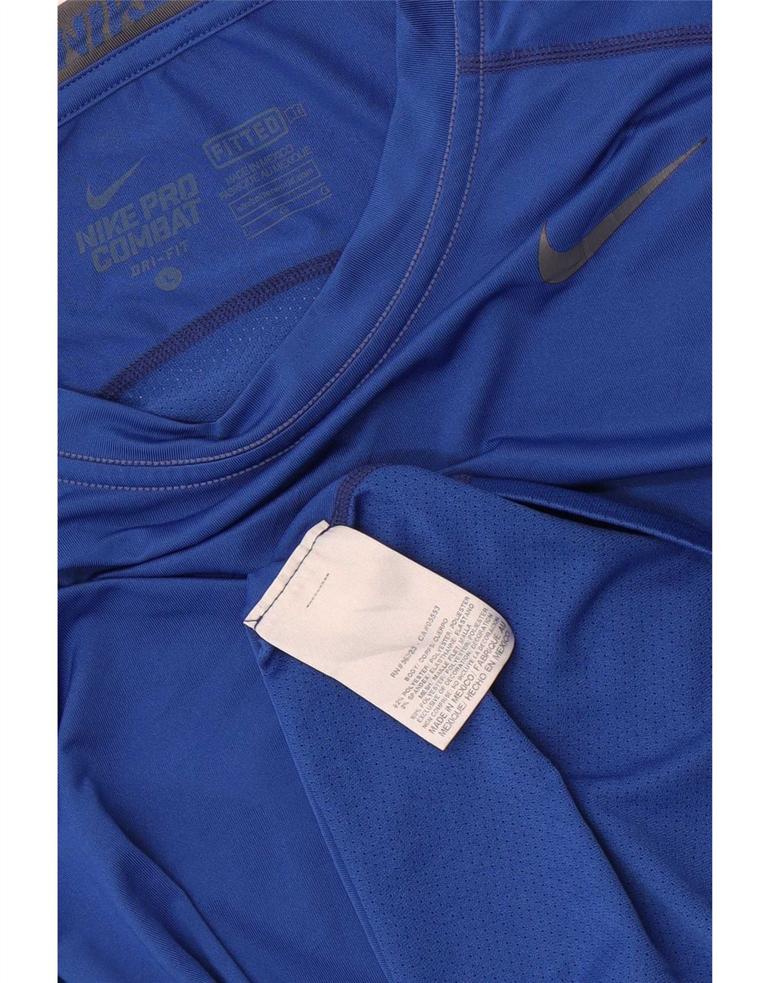 Nike Dri Fit majica s dugim rukavima, veliki plavi poliester