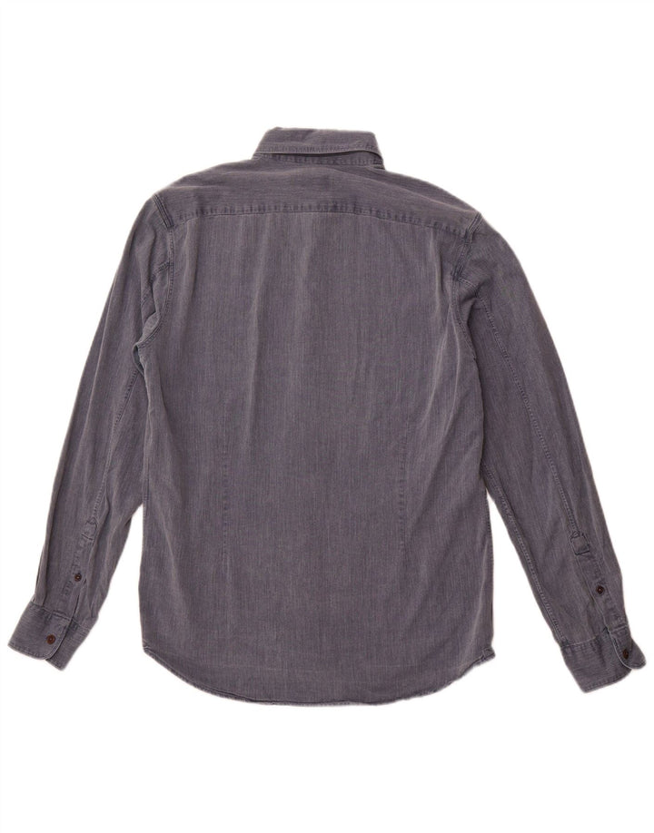 Jigsaw muška košulja Srednje plava riblja kost, pamuk