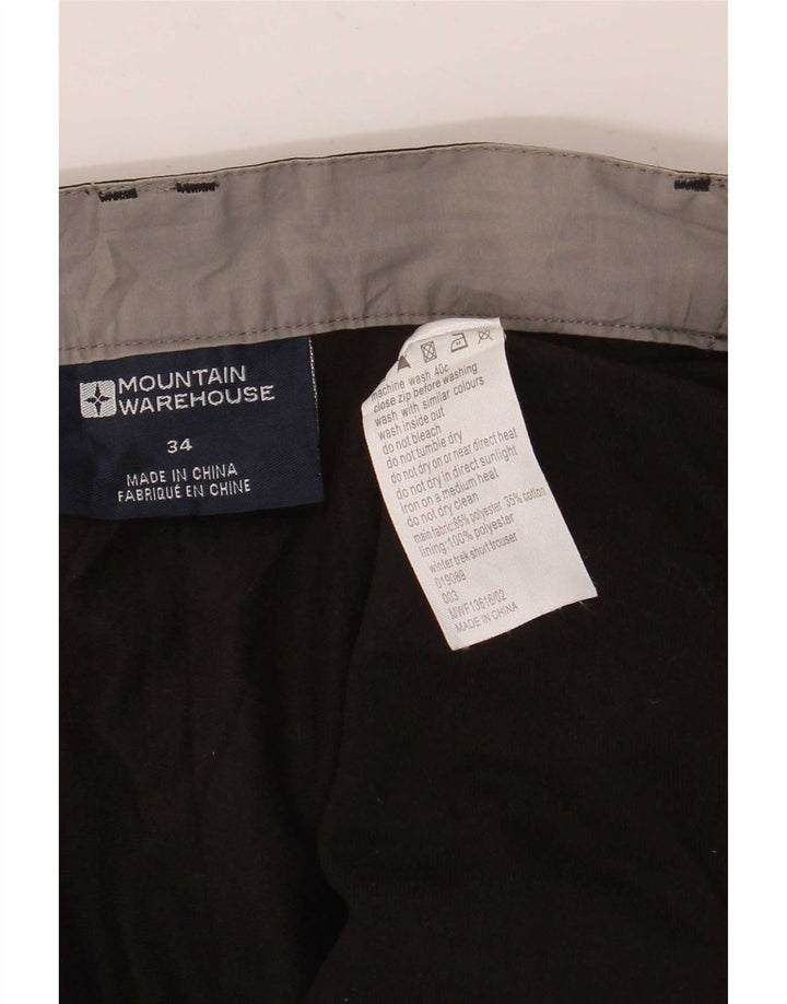 Mountain Warehouse muške ravne kargo hlače W34 L30 crni poliester