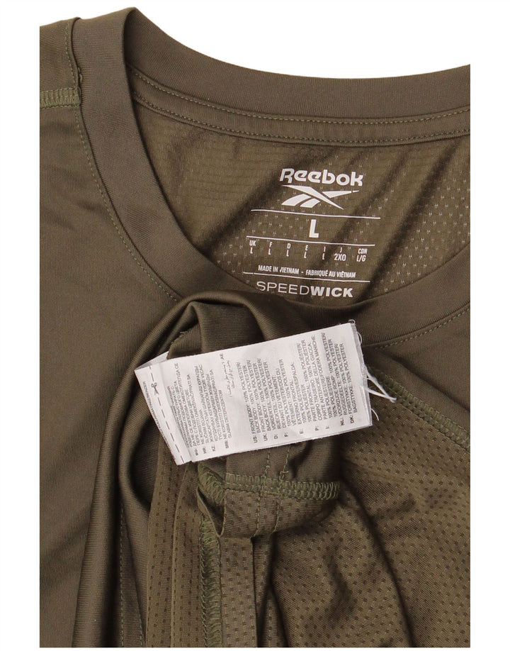 Reebok muška majica kratkih rukava velika kaki poliester