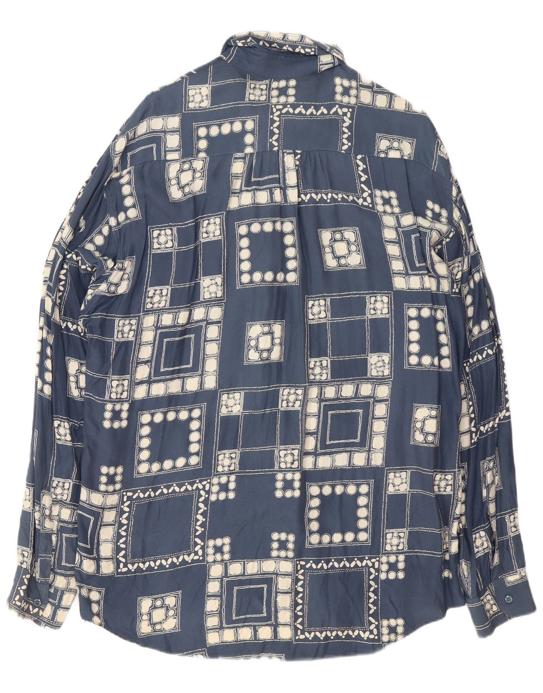 VINTAGE muška košulja velika tamnoplava geometrijska